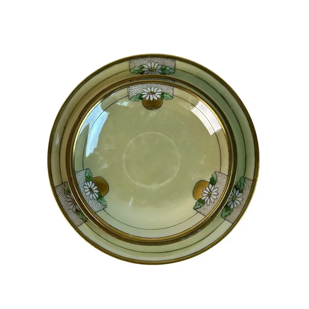 Art Nouveau 4 Piece Thomas Bavaria Luncheon Set Light Yellow & Daisy design VTG